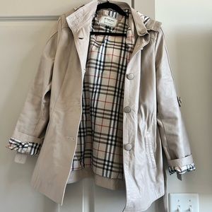 Tan 100% authentic leather trench coat